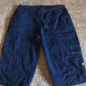 Blue cargo shorts